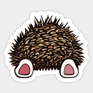 An hedgehog butt Sticker